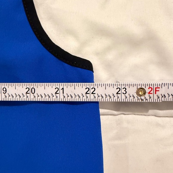 Truly Poppy Willard Lace Overlay Blouse Cobalt Blue Black Womens 1X Stitch Fix - Picture 7 of 11